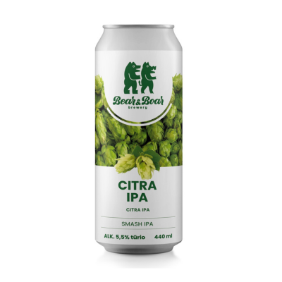 BEAR&BOAR Citra IPA 5,5% 0,44L alus [D.]