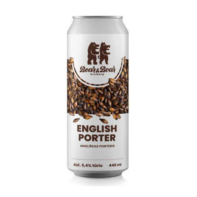 BEAR&BOAR English Porter 5,4% 0,44L alus [D.]