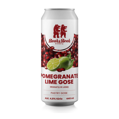 BEAR&BOAR Pomegrante Lime Gose 4,8% 0,44L alus [D.]