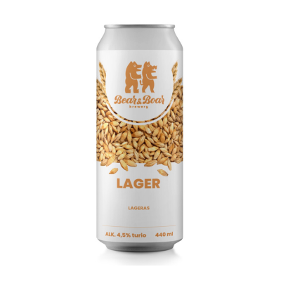 BEAR&BOAR Lager 4,5% 0,44L alus [D.]