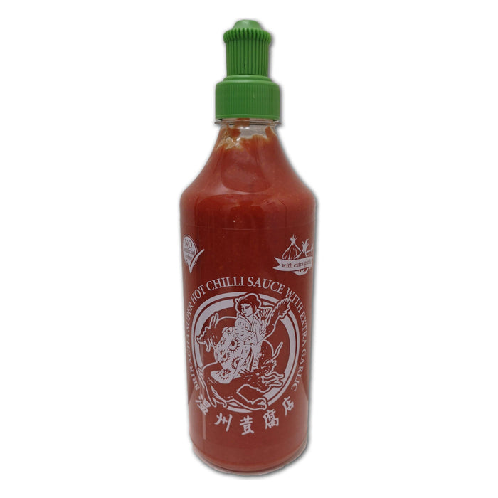 Itin aštrus čili padažas su ekstra česnakais SRIRACHA, 500 ml