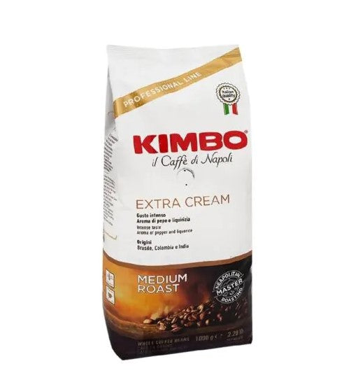 Kavos pupelės KIMBO Extra Cream, 1 kg