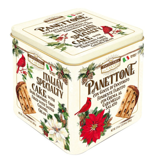 Italiðkas pyragas PANETTONE su tamsaus ðokolado gabaliukais ir sûdytos karamelës kremo ádaru