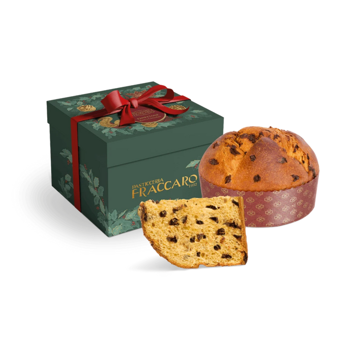 Panettone pyragas FRACCARO su romu ir juodojo šokolado gabaliukais, 750 g