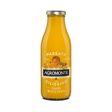 Geltonujų vyšninių pomidorų pasta AGROMONTE, 520 g