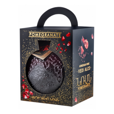 VEDI-ALCO Granatų pusiau saldus vynas suvenyriniame butelyje (12%) 0.75L + GB