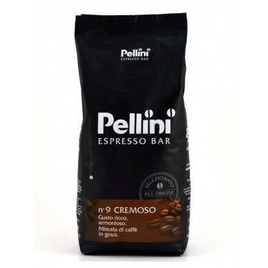 Kavos pupelės PELLINI Nr. 9 Cremoso, 1 kg