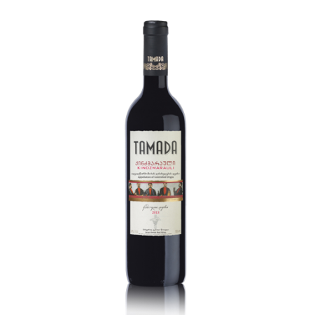 Tamada Kindzmarauli raudonas pusiau saldus vynas 0.75L (11%)